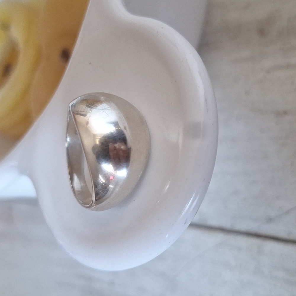 Sterling Silver 925 Dome Statement Ring